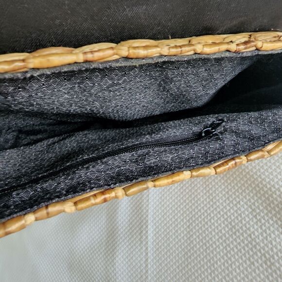 Boho straw summer beach bag - Picture 4 of 12